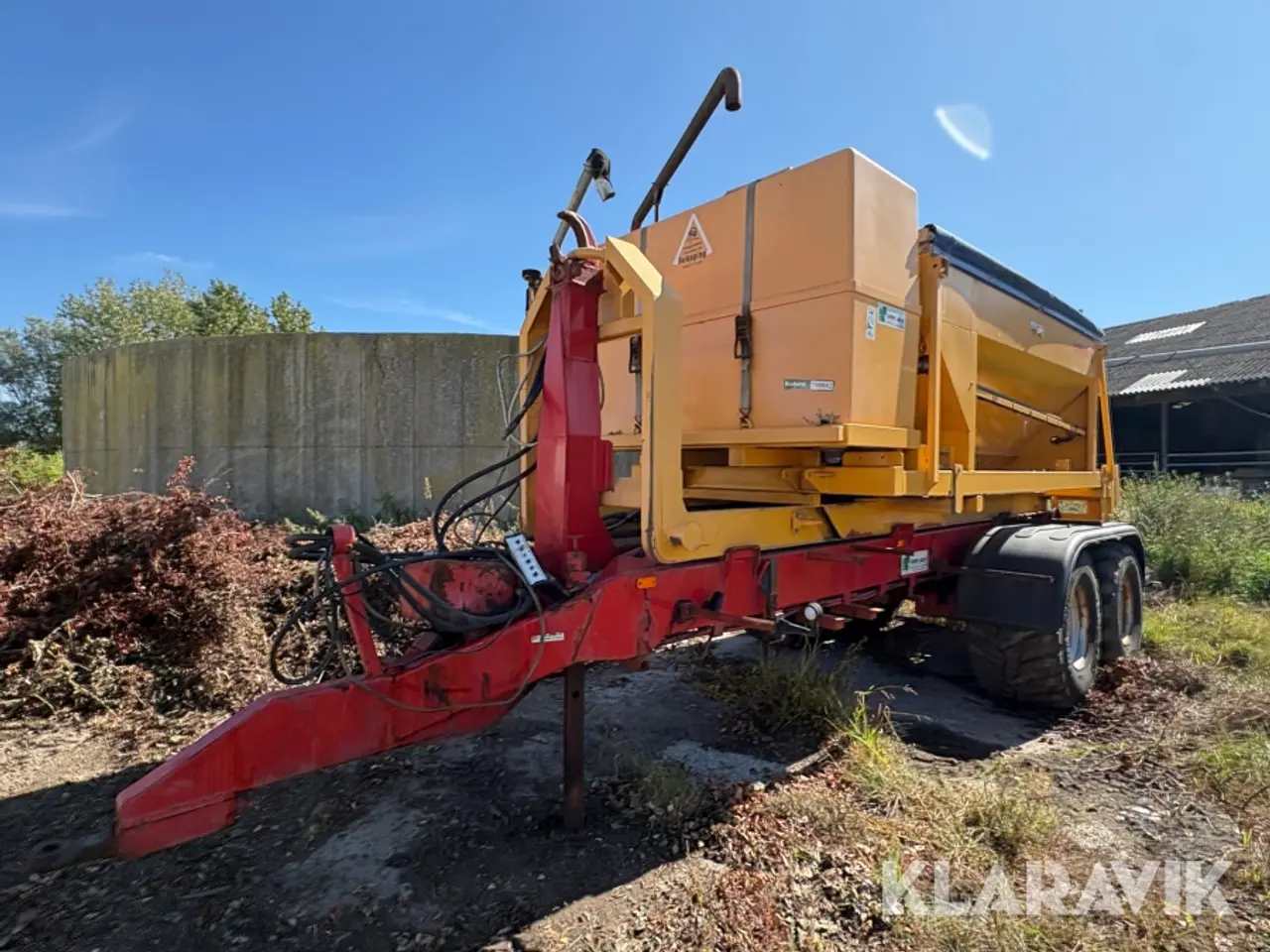 Billede 1 - Kroghejsvogn Holsø Hcv 170 med ladsalter og container