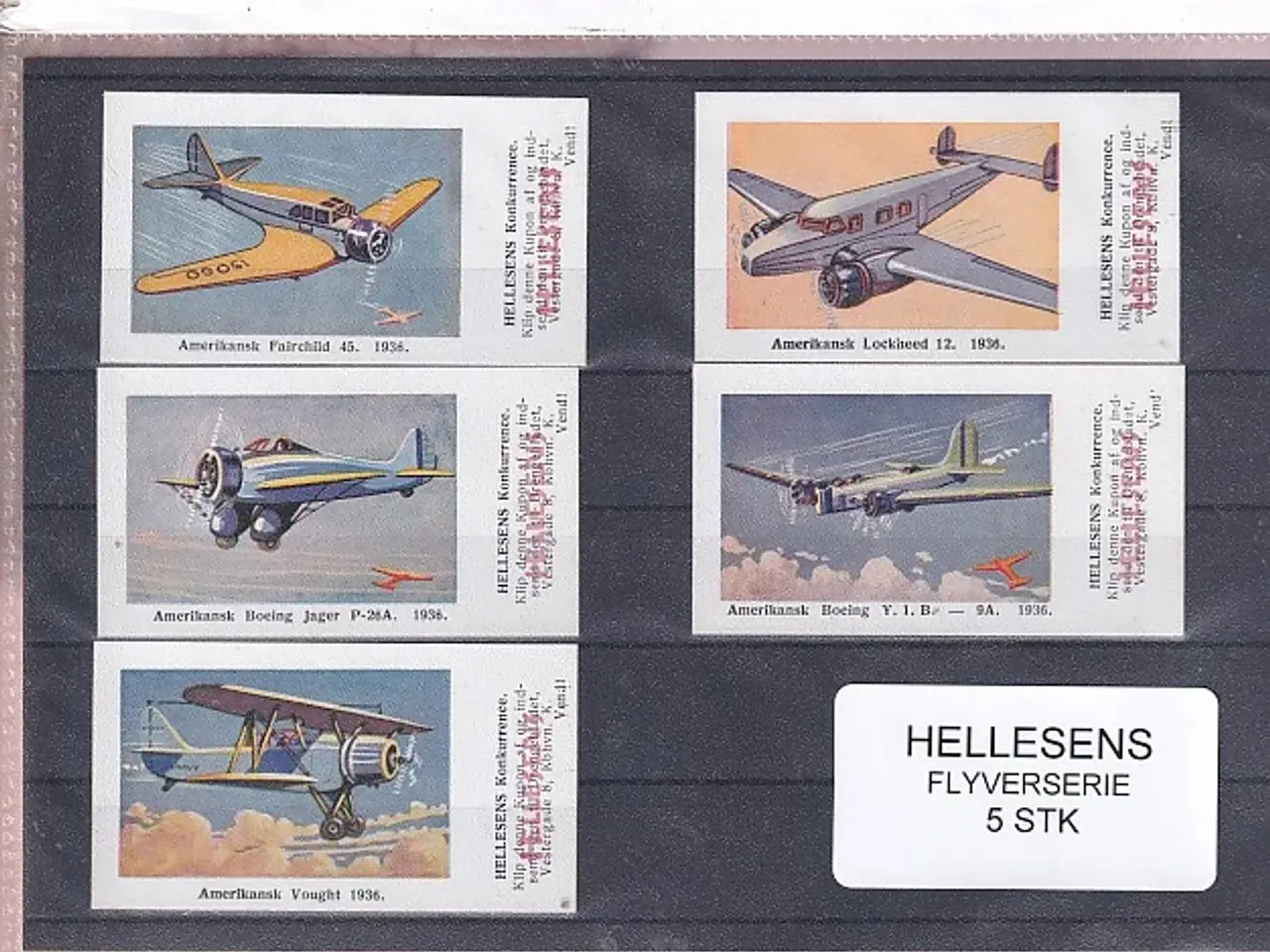 Billede 1 - Hellesens Flyverserie - 5 Stk. mærkater