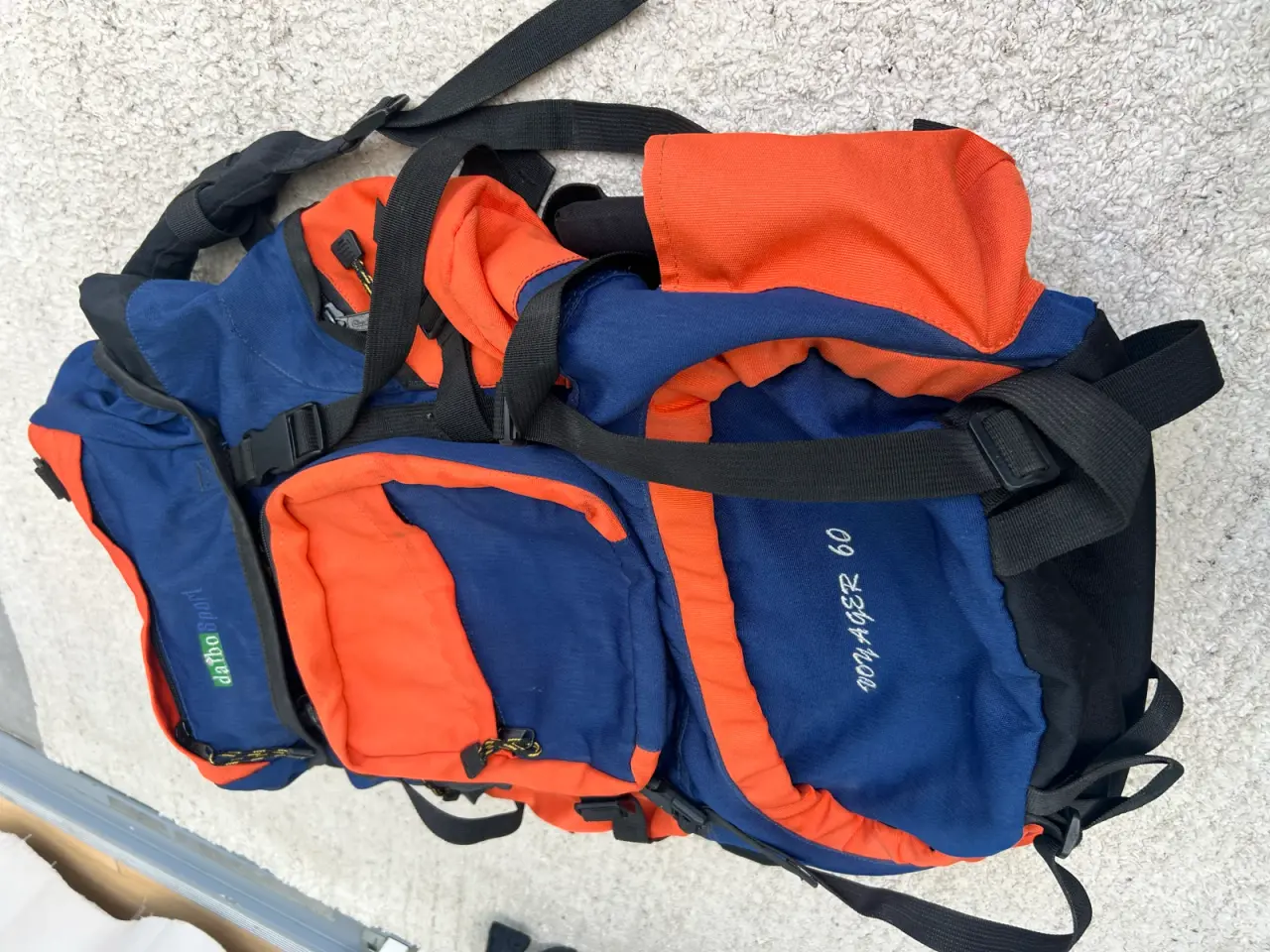 Billede 5 - Tattoo Voyager 60 vandrerygsæk blå/orange 60L