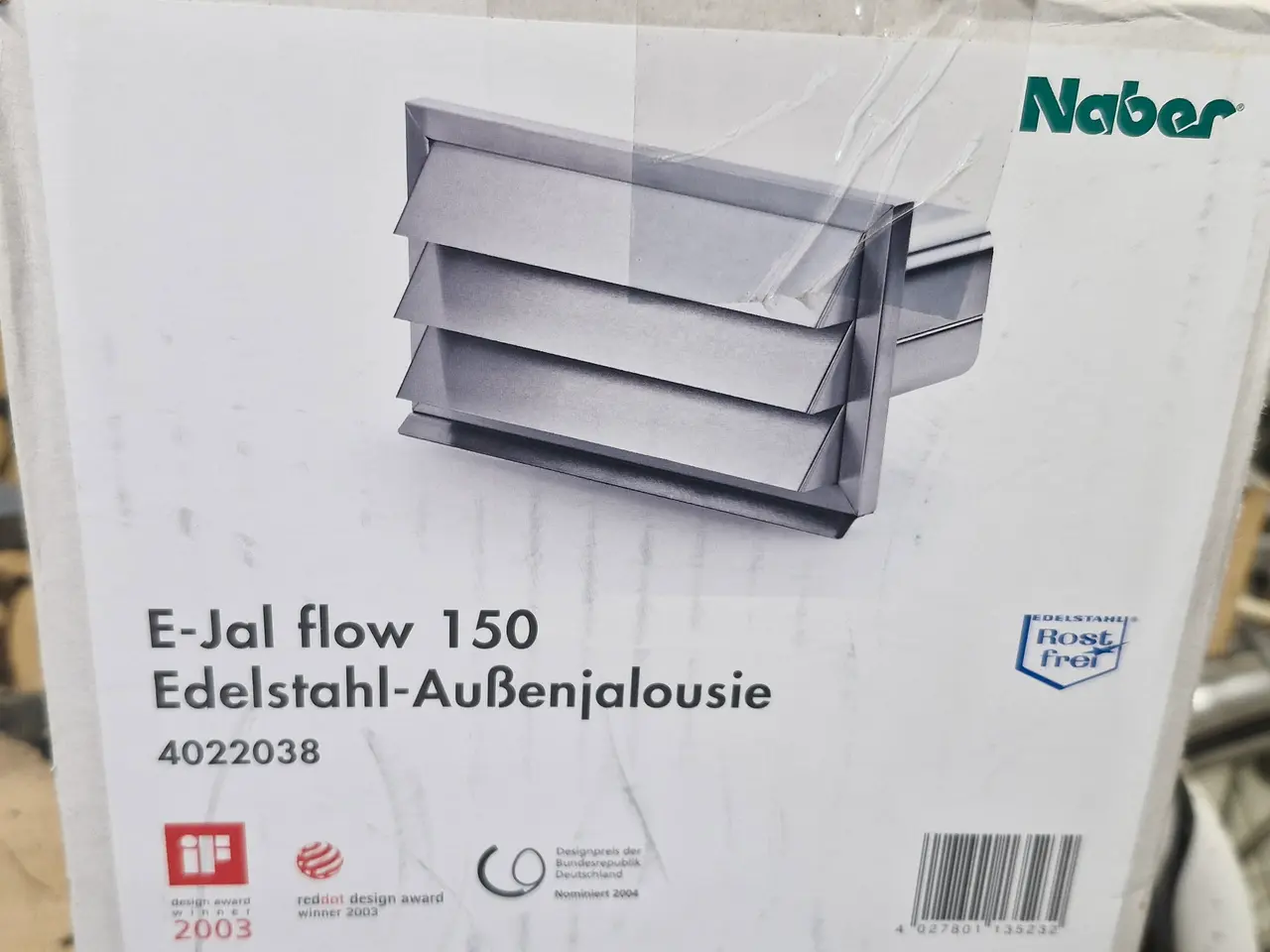 Billede 1 - Naber Rustfri ventilationsrist med kontraspjæld