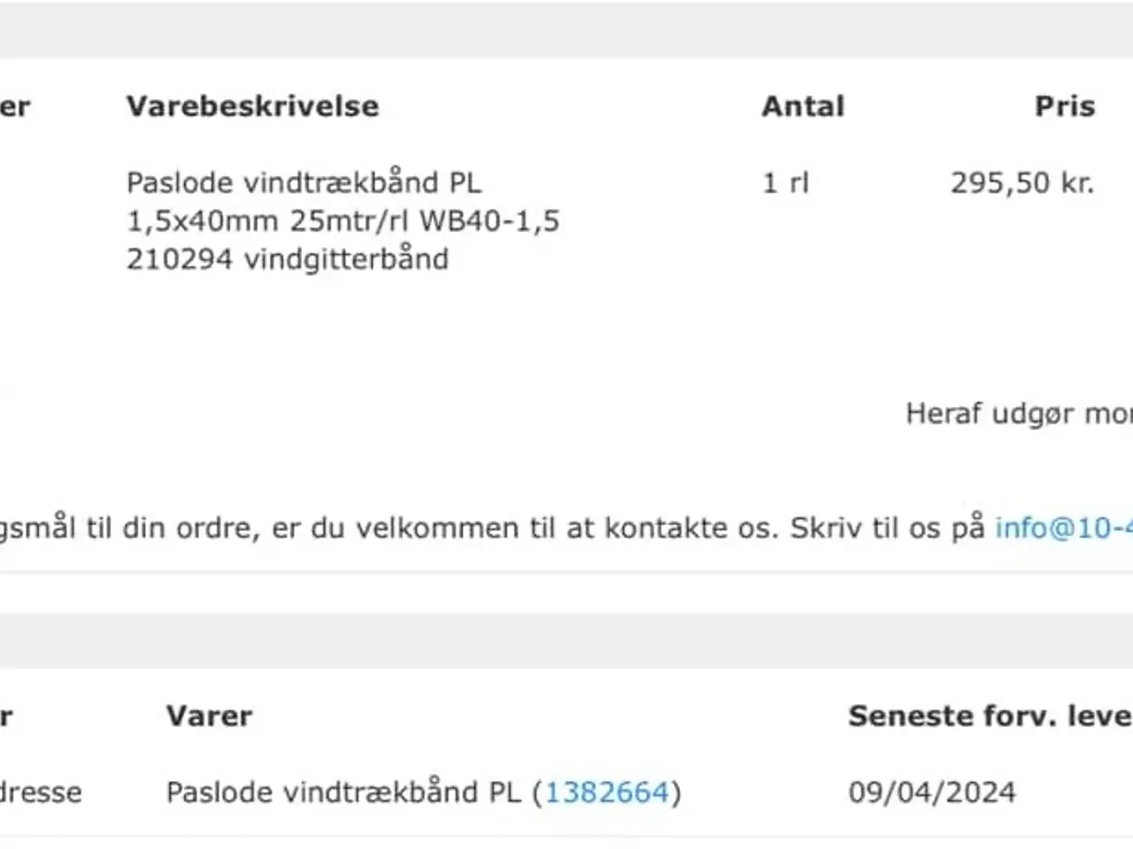 Billede 2 - Paslode vindtrækbånd 1,5x40 mm - 25 meter