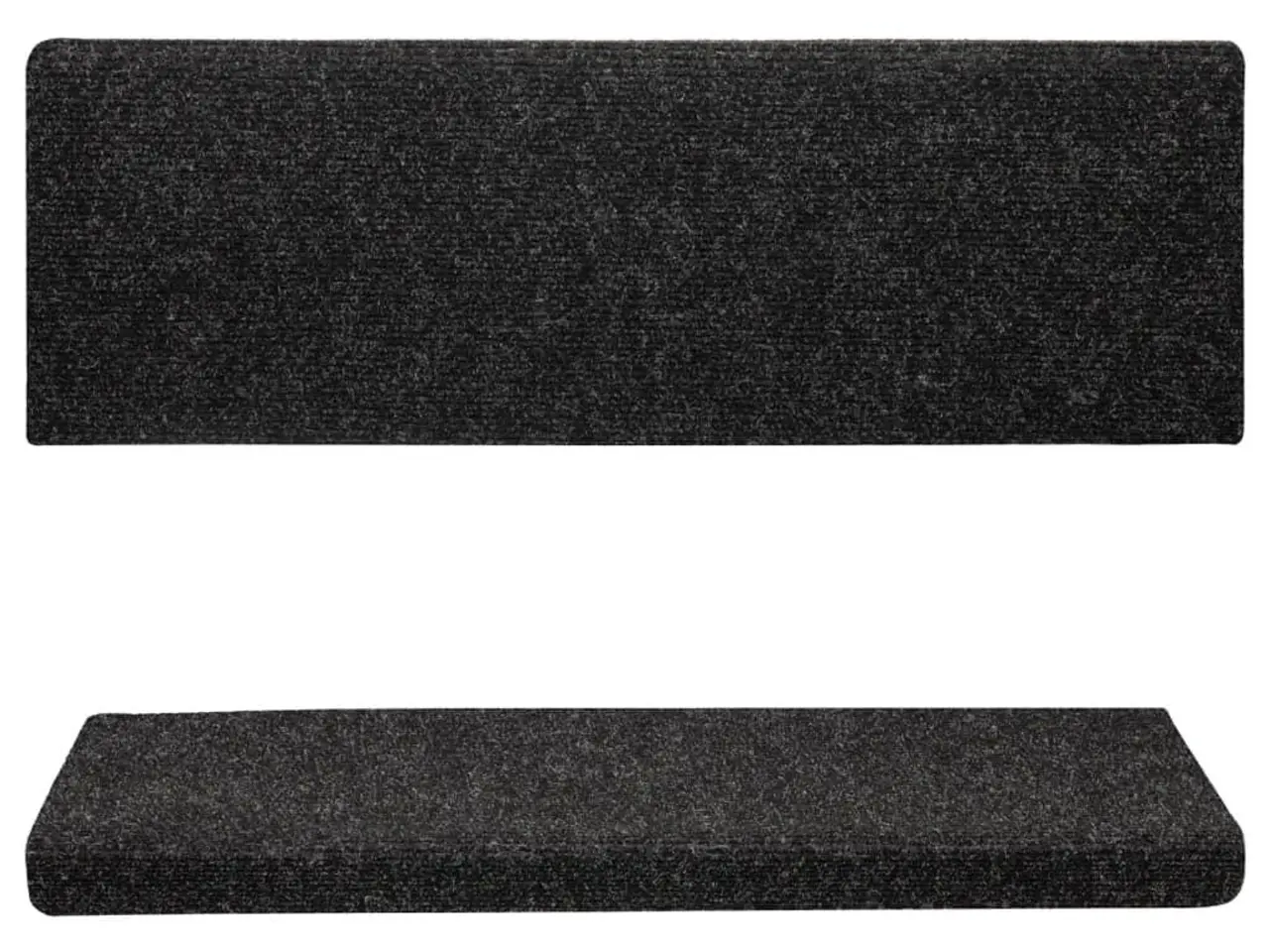 Billede 4 - Trappemåtter selvklæbende 15 stk. 65x21x4 cm sorte rektangulære kant
