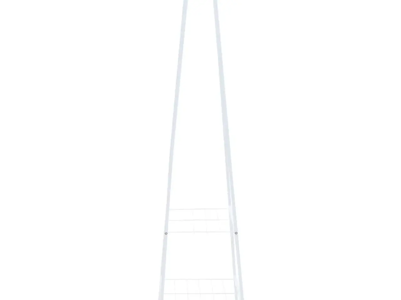 Billede 3 - Tøjstativ med 2 hylder - 59 × 35 × 150 cm, hvid