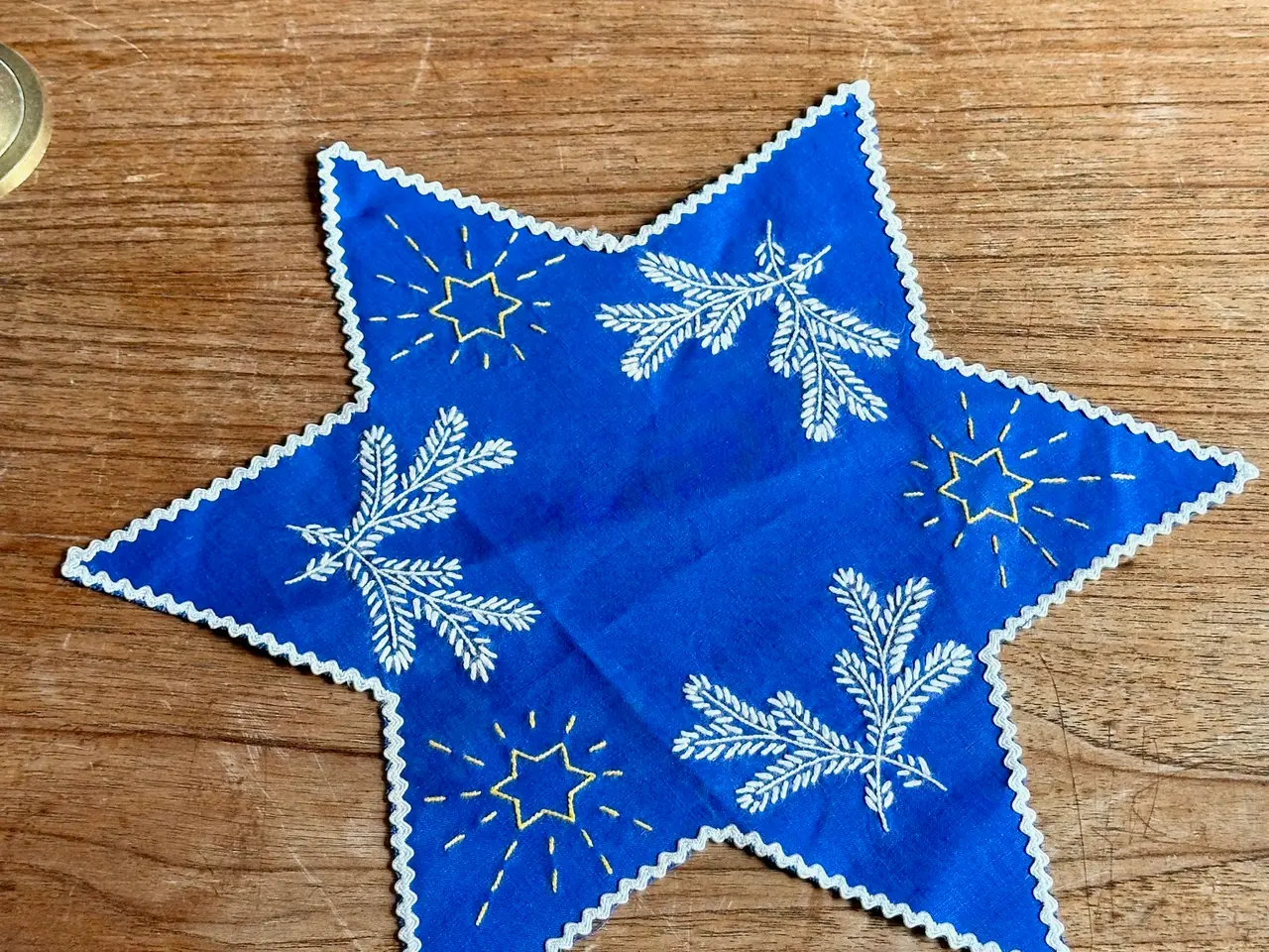 Billede 2 - Lysedug, blå m stjerner, Ø32 cm