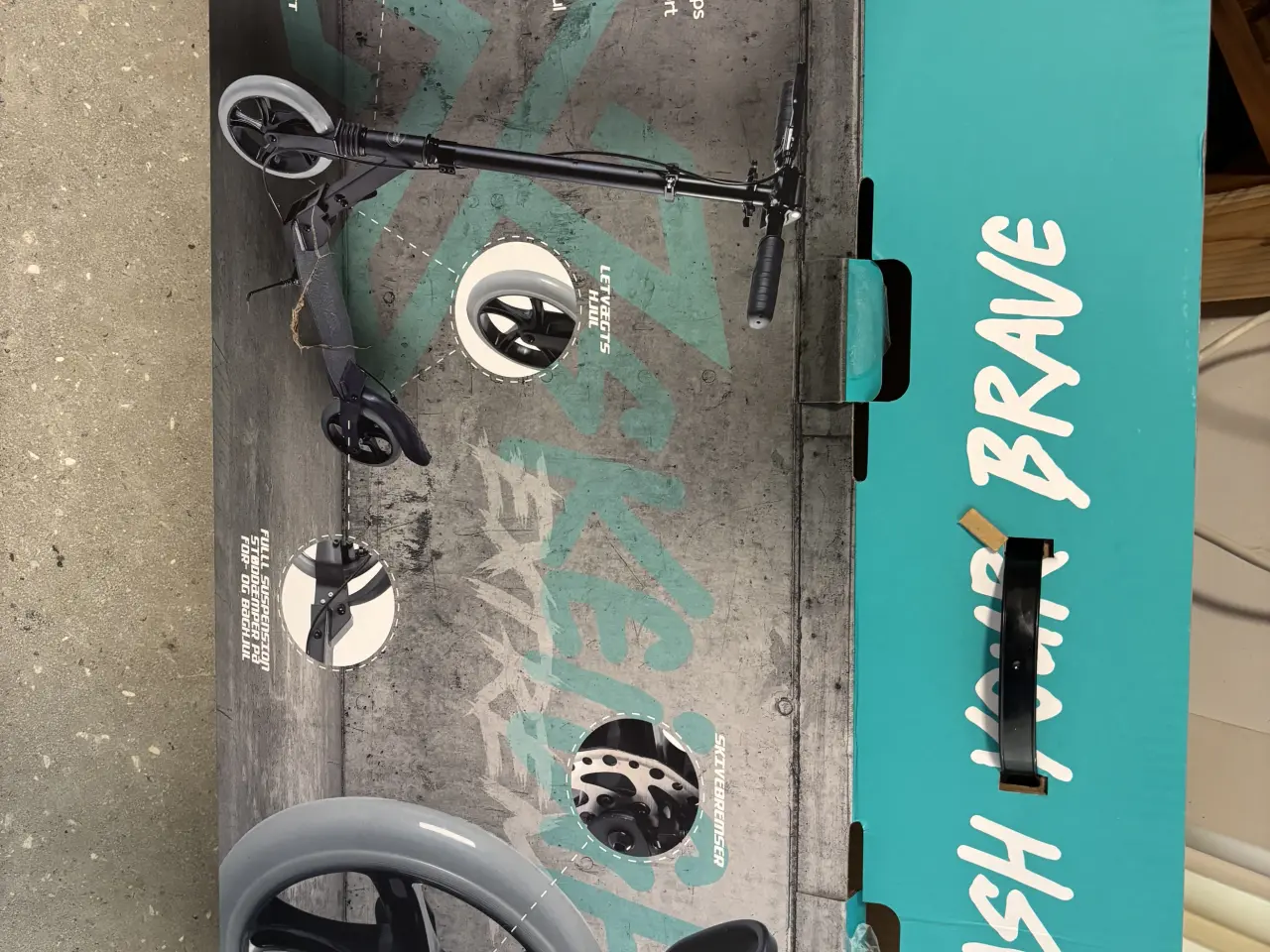 Billede 1 - Skeight Big Wheel løbehjul med skivebremse