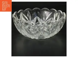 Glas skål med mønster (str. Ø 17 cm)