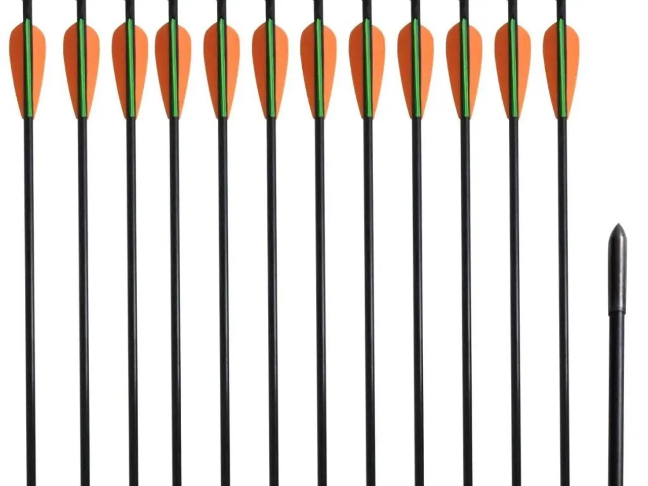 Billede 1 - Standard recurve buepile 12 stk. 30" 0,6 cm glasfiber