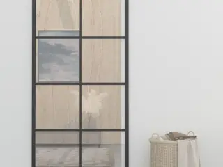 Skydedør 102,5x205 cm aluminium og sikkerhedsglas sort
