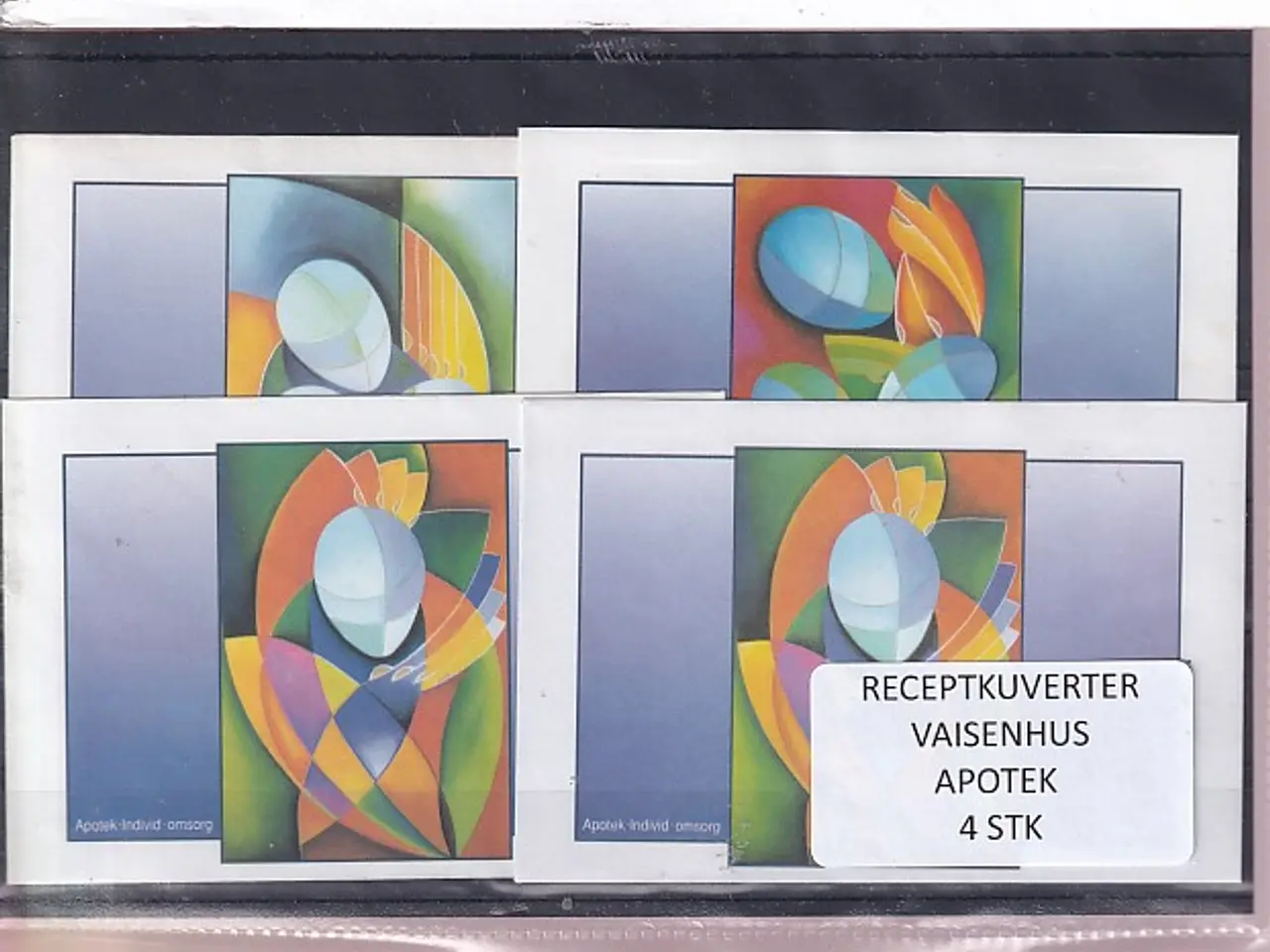 Billede 1 - Receptkuverter - Vaisenhus Apotek - 4 Stk.