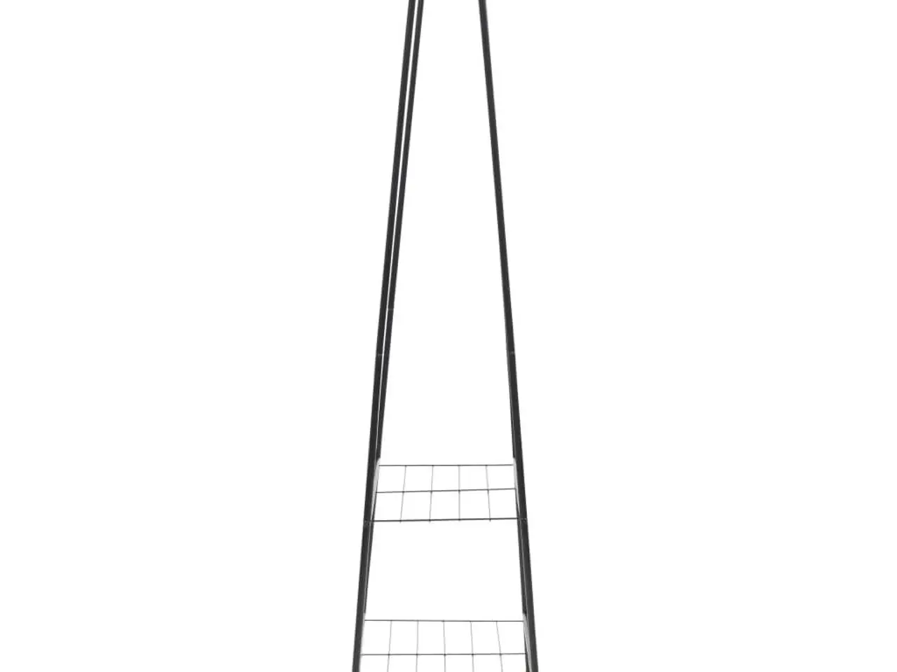 Billede 3 - Tøjstativ med 2 hylder - 59 × 35 × 150 cm, sort