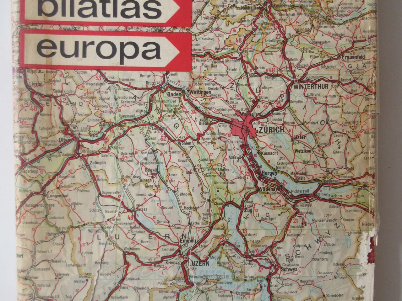 Billede 1 - Union bilatlas Europa (ældre vejkort over Europa)