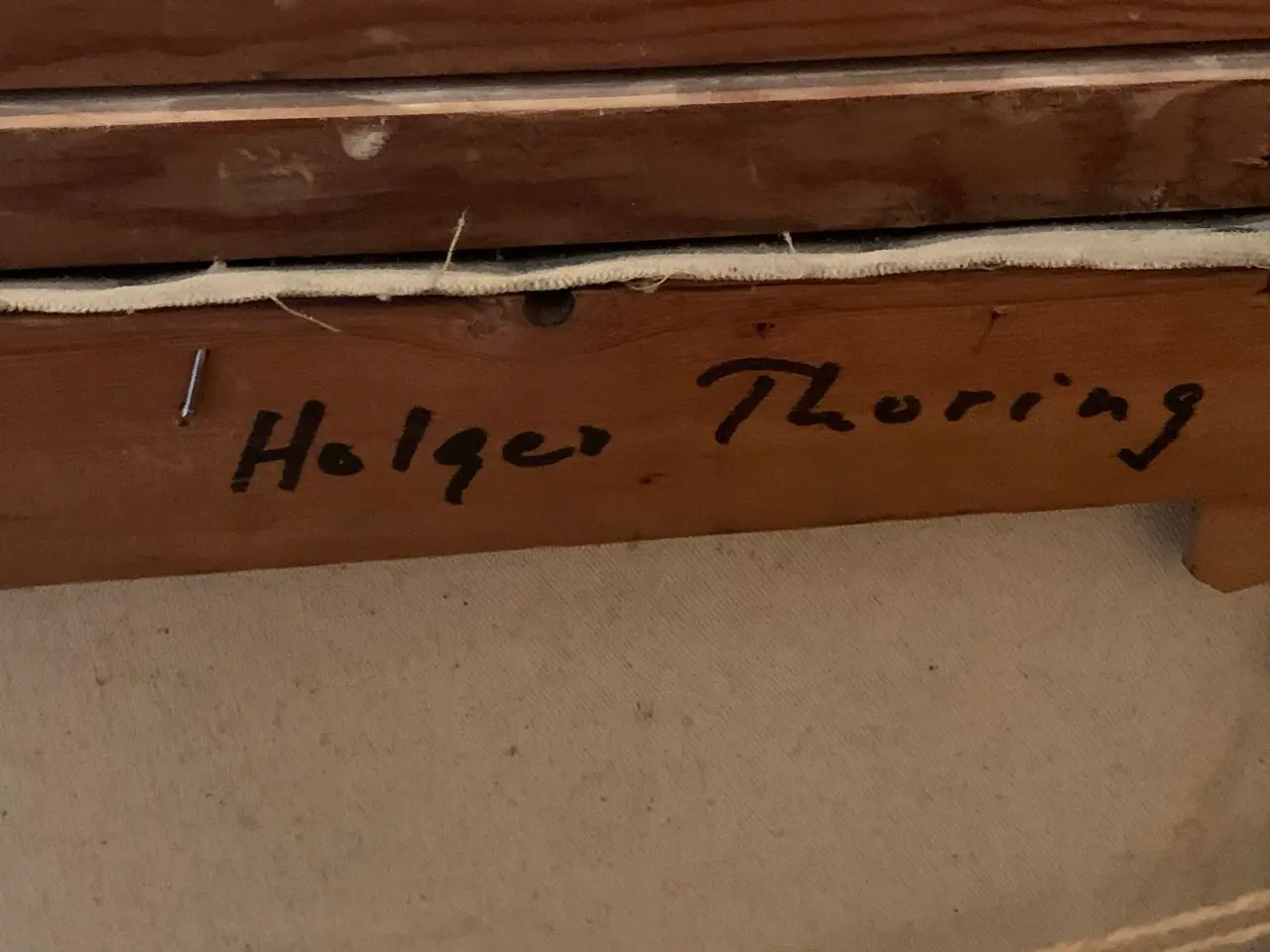 Billede 2 - Smuk skovsø. Maleri af Holger Thoring 