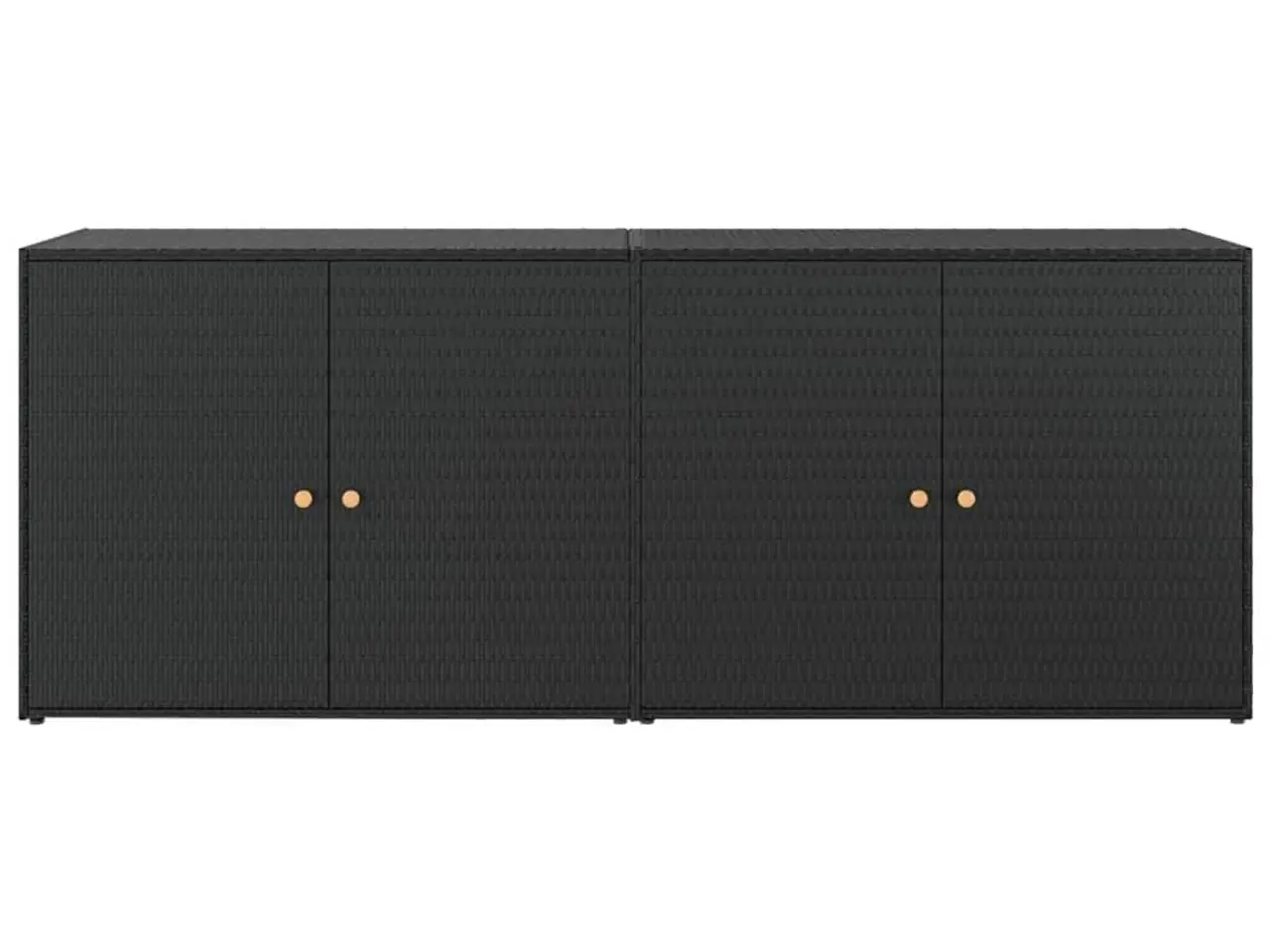 Billede 4 - Haveskab i polyrattan - sort, 198 x 55,5 x 80 cm