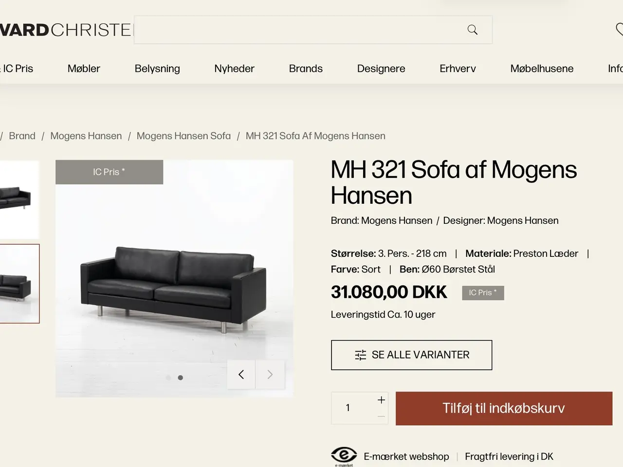 Billede 10 - Mogens Hansen MH321 lædersofa