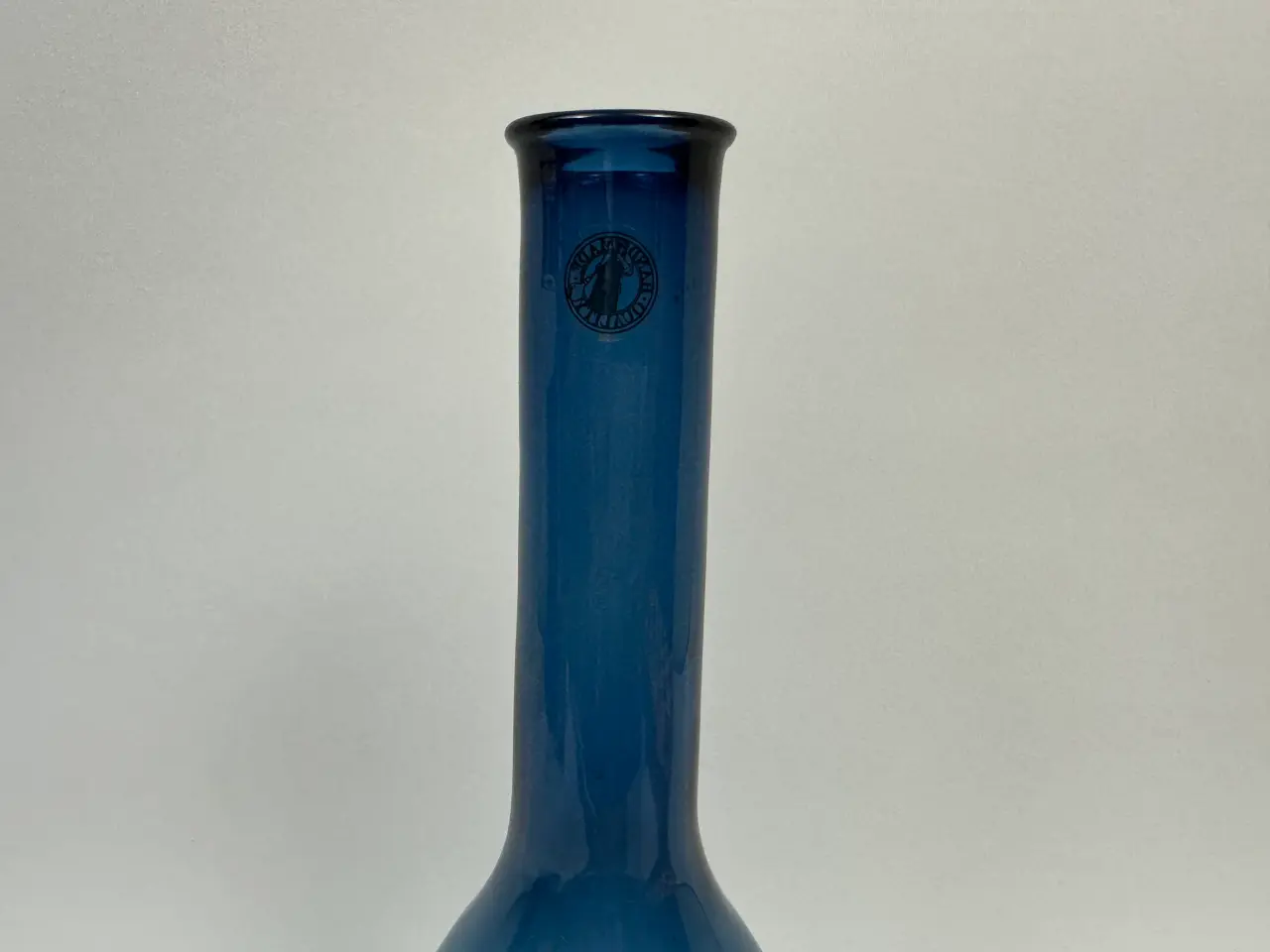 Billede 3 - Stor blå flaske / karaffel / vase (vintage)