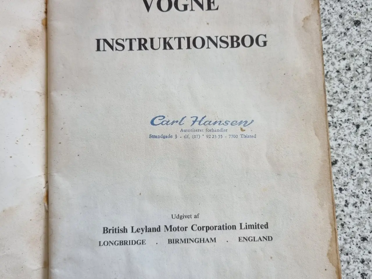 Billede 2 - Instruktionsbog til Morris