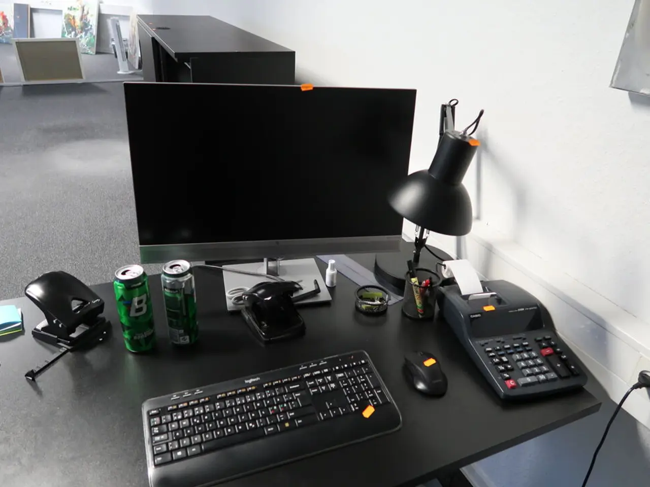 Billede 1 - Computerskærm HP E273m, tastatur, mus, lommeregner
