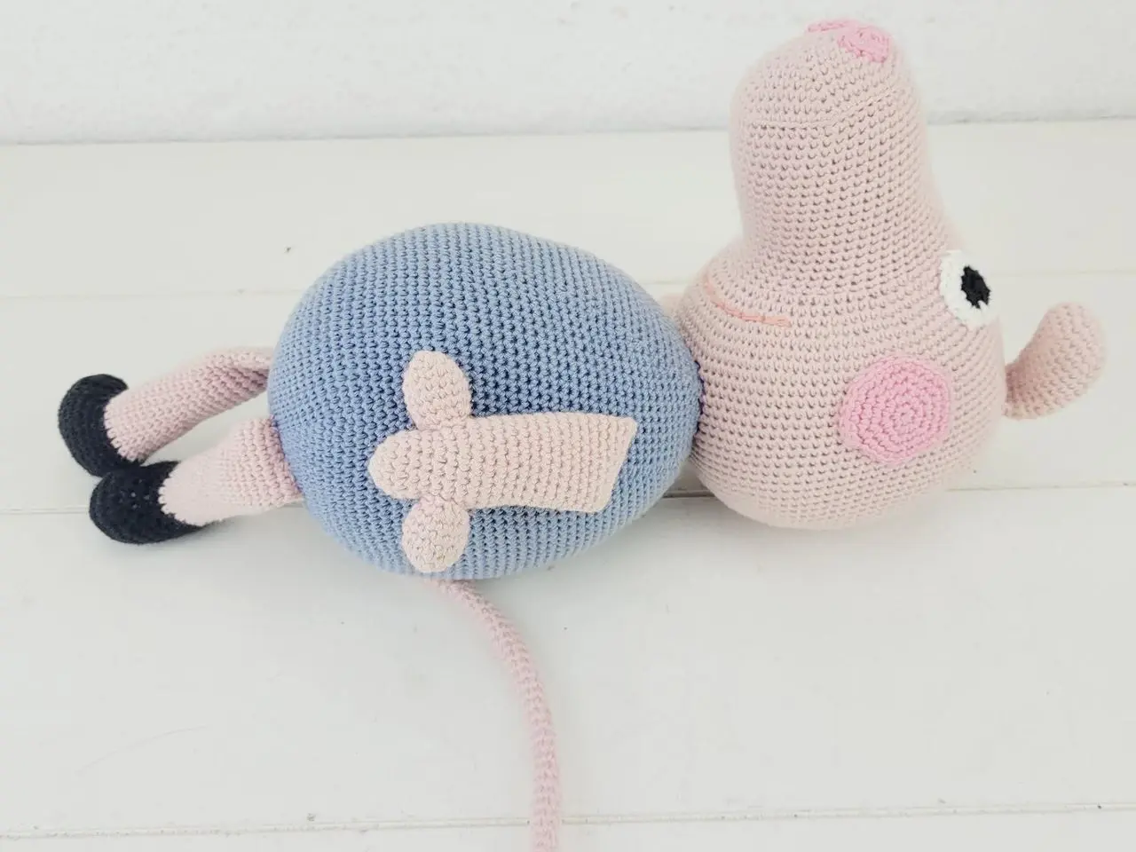 Billede 2 - ⭐️- Unik Hjemmestrikket Gustav Gris Bamse