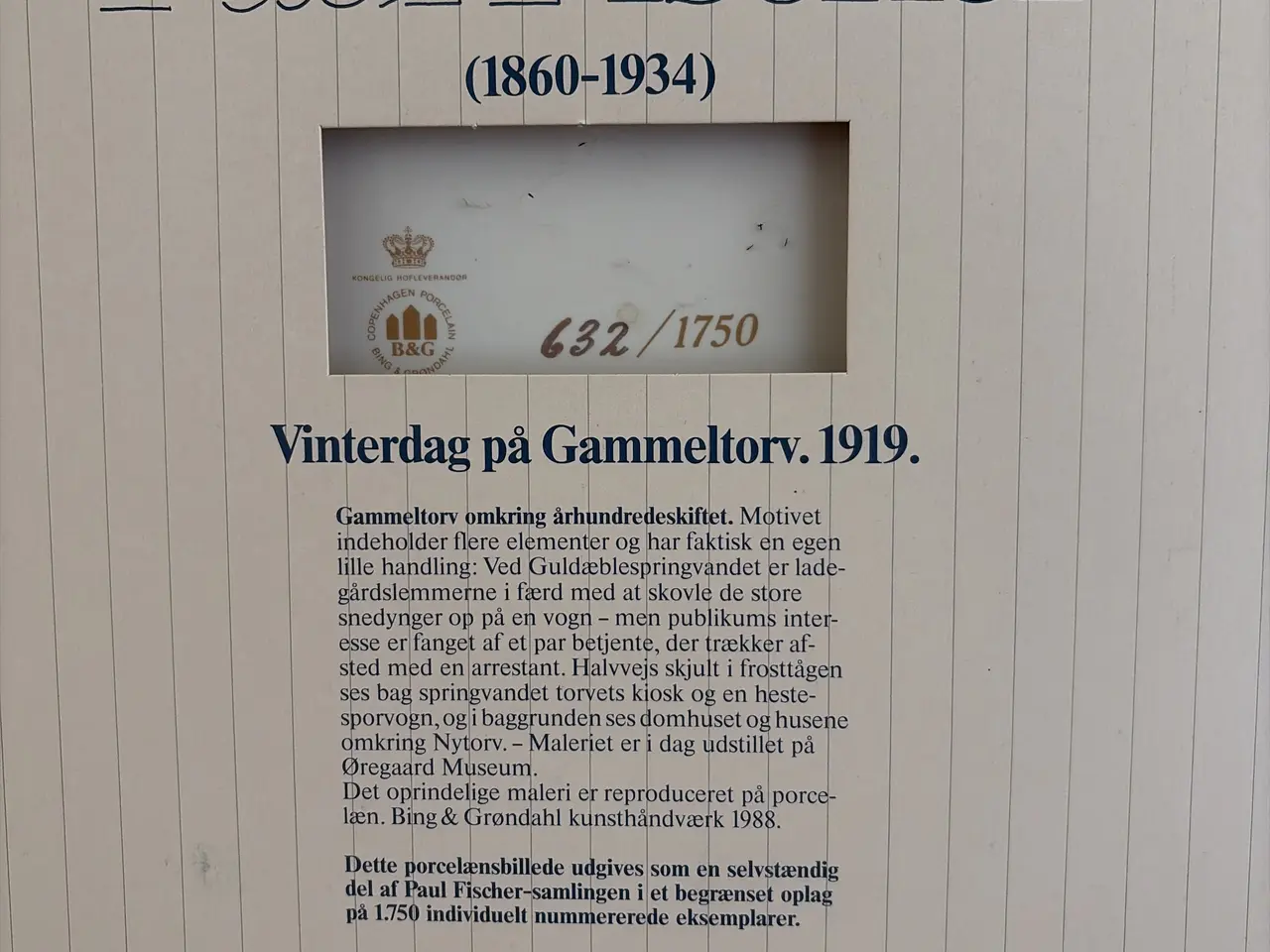 Billede 5 - "Vinterdag på Gammeltorv" af Paul Fischer. 1919