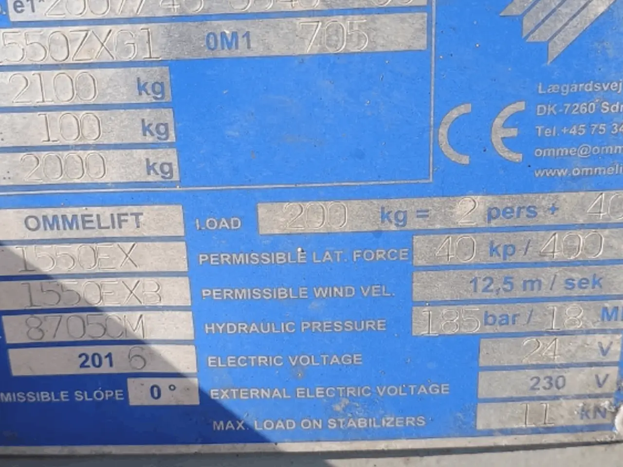 Billede 5 - Omme 1550 ZXG1 Trailer lift
