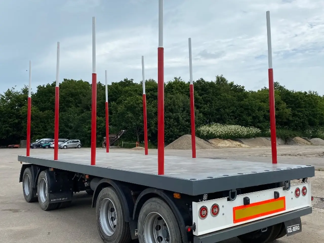Billede 4 - Kel-Berg D32B4 4-axle flatbed trailer with stake posts