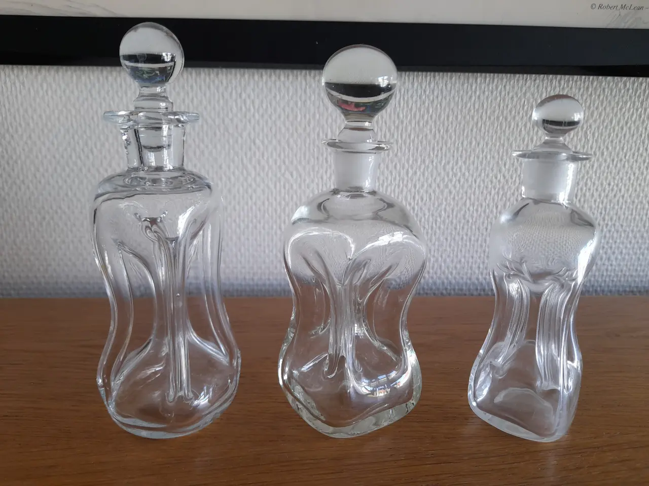 Billede 3 - Holmegaard klukflasker ( 3 stk).