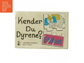Kender Du Dyrene? Puslespil fra Kanego (str. 2,5x16x12 cm)