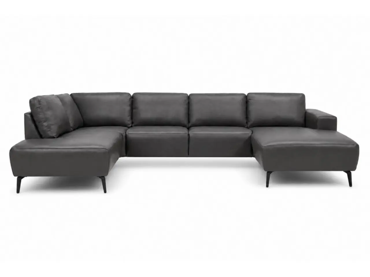 Billede 1 - Hjort Knudsen Copenhagen Læder U-sofa - Højrevendt