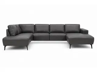 Hjort Knudsen Copenhagen Læder U-sofa - Højrevendt