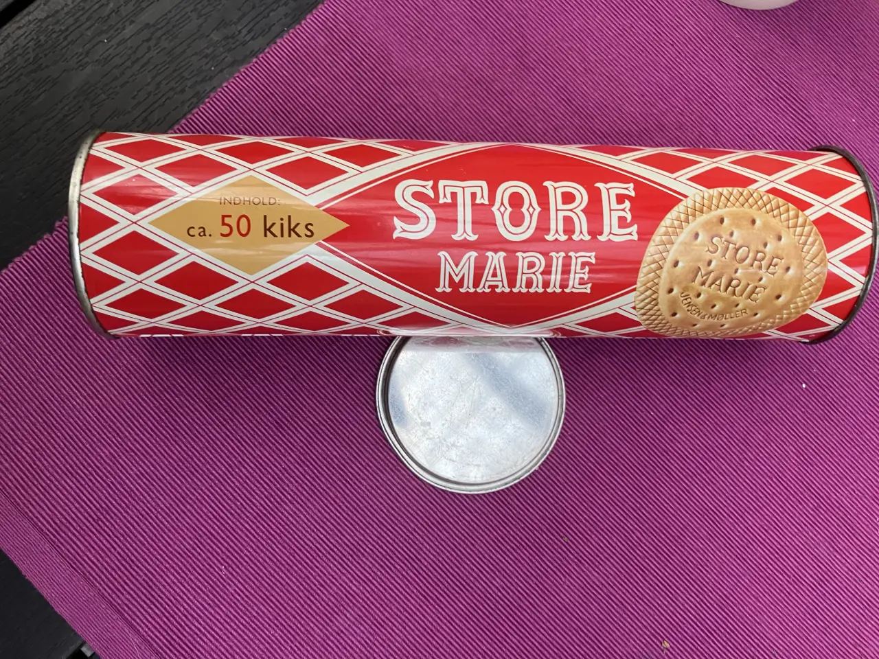 Billede 3 - Antik dåse med "Store Marie" kiks