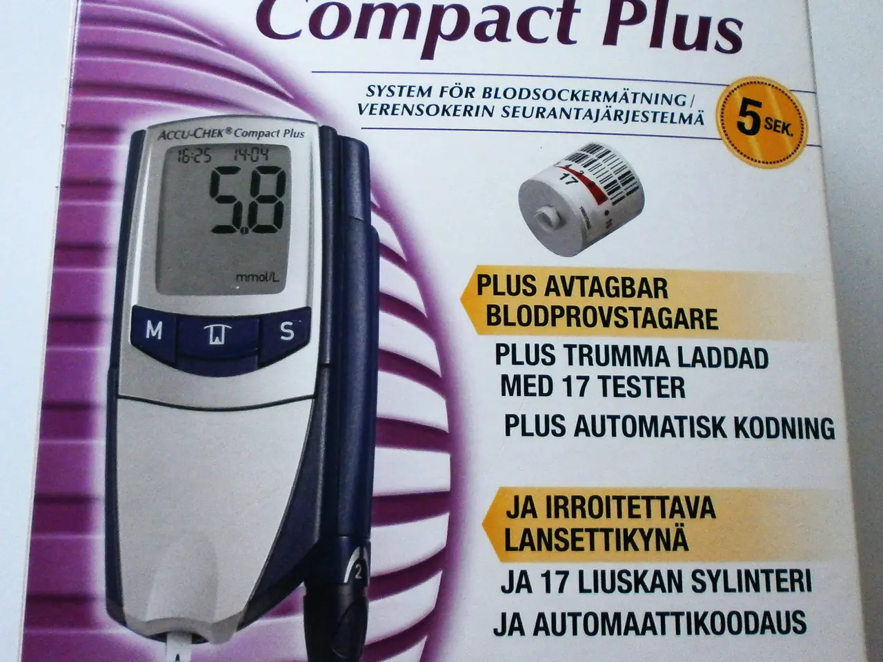 Billede 1 - NY Accu-Chek Compact Plus blodsukkermåler
