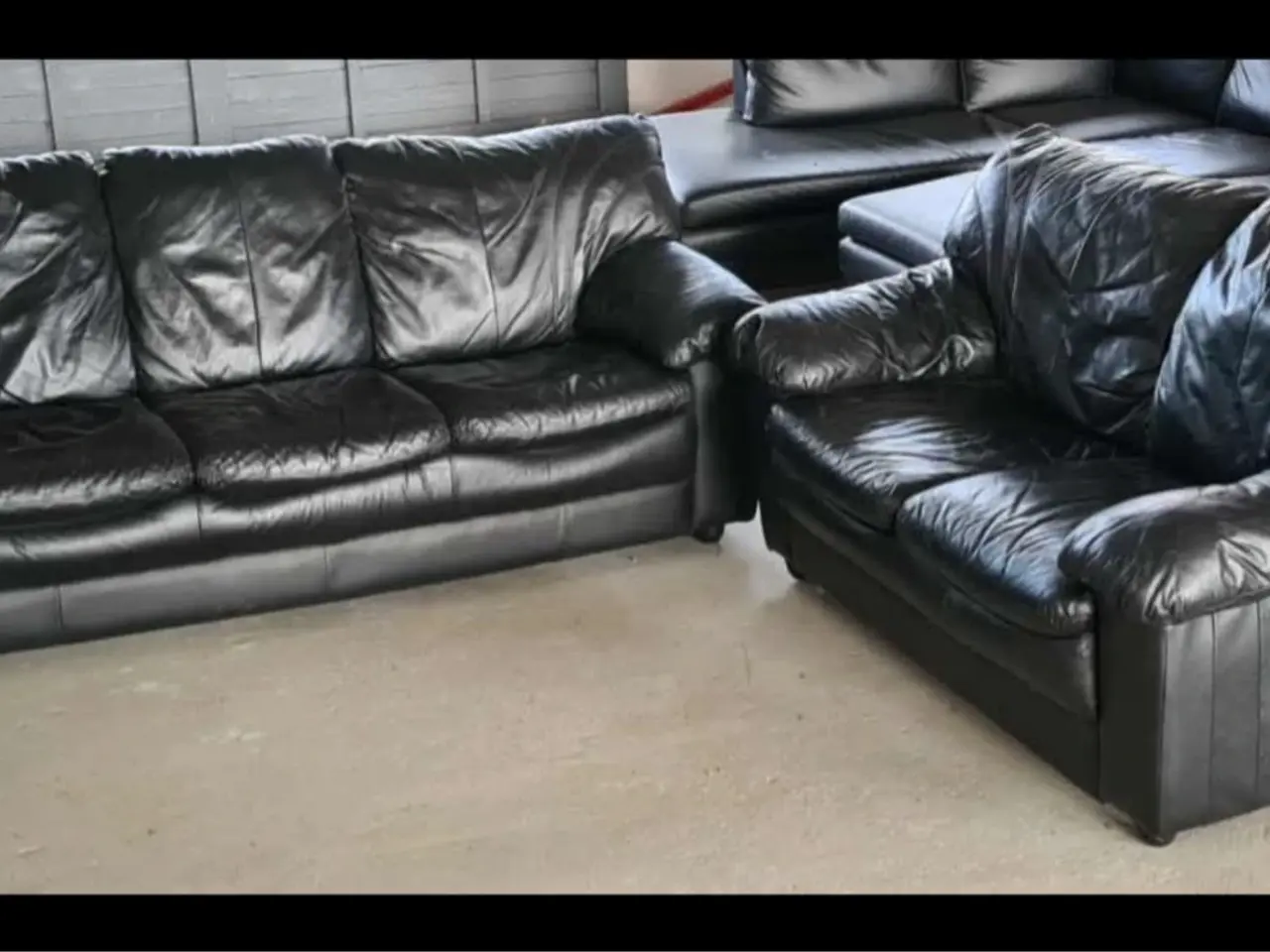 Billede 1 - Sofaer i ægte læder Sælges