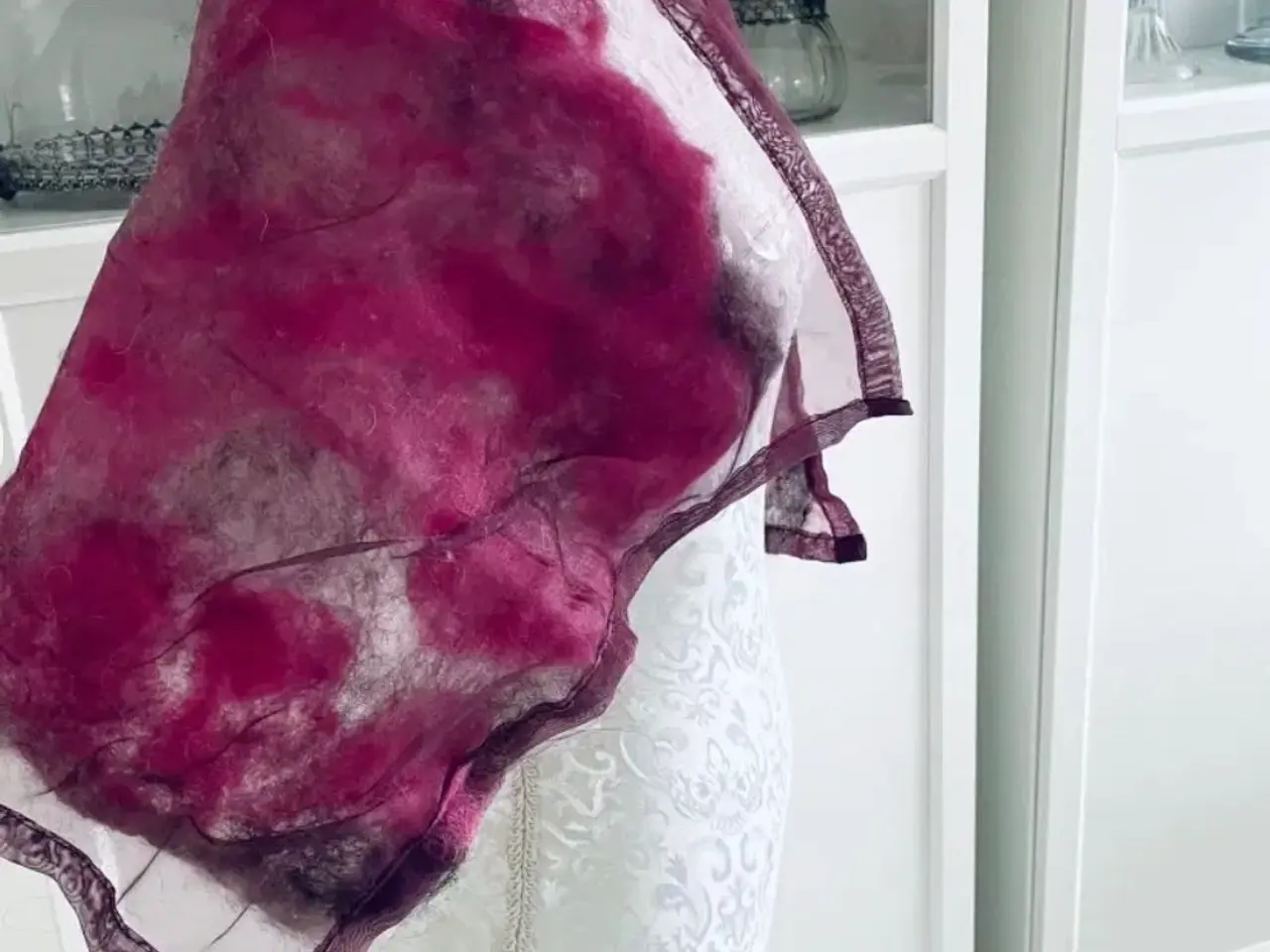 Billede 6 - Sjal pink, lilla og grå nuancer - unika