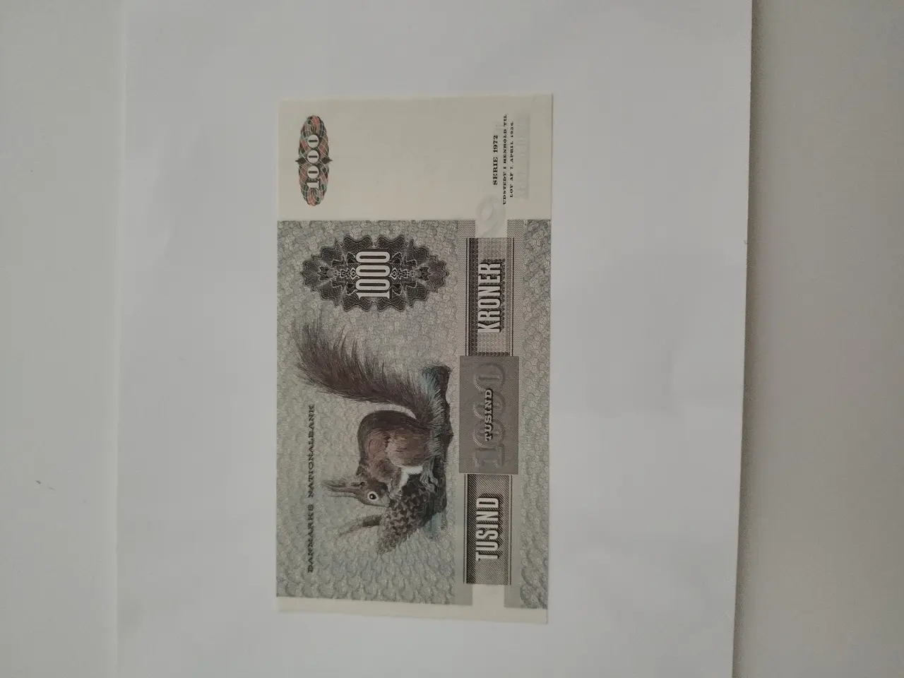 Billede 2 - 1000 kr. Egern 🐿️. Bankfrisk