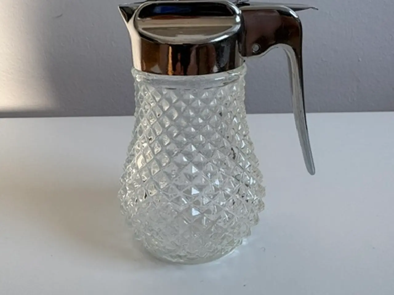 Billede 1 - Glaskande med metal låg og hældetud, sirupdispense