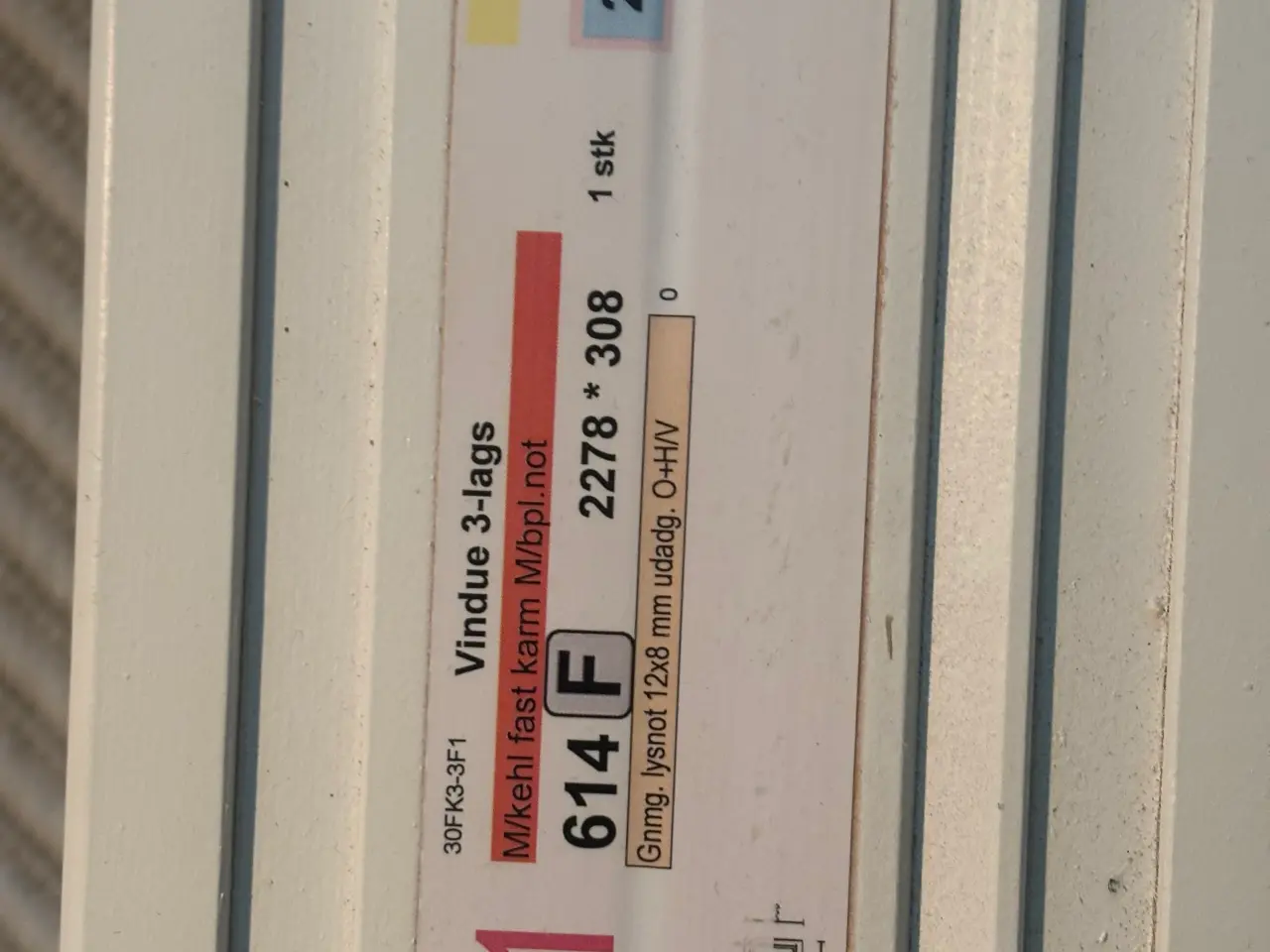 Billede 3 - Vindue 227,8 x 30,8 cm med 3 lags glas
