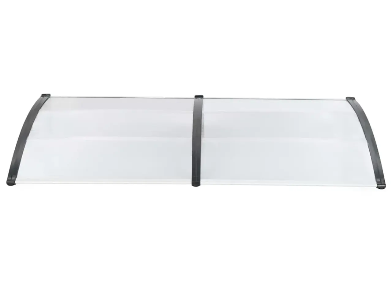 Billede 2 - Dørbaldakin 200 × 100 cm - sort beslag, klare PC-plader