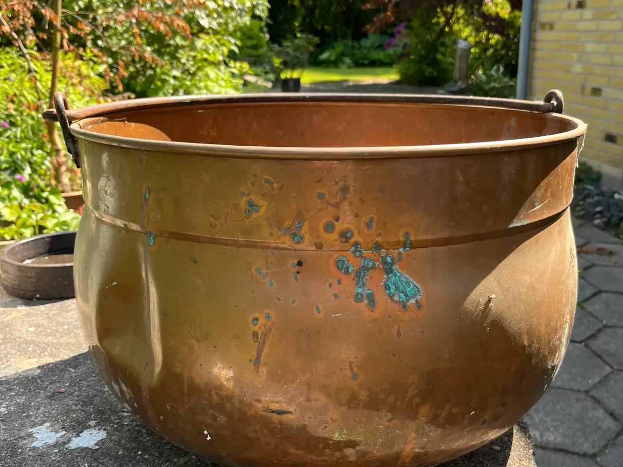 Billede 2 - Kobberspand med patina