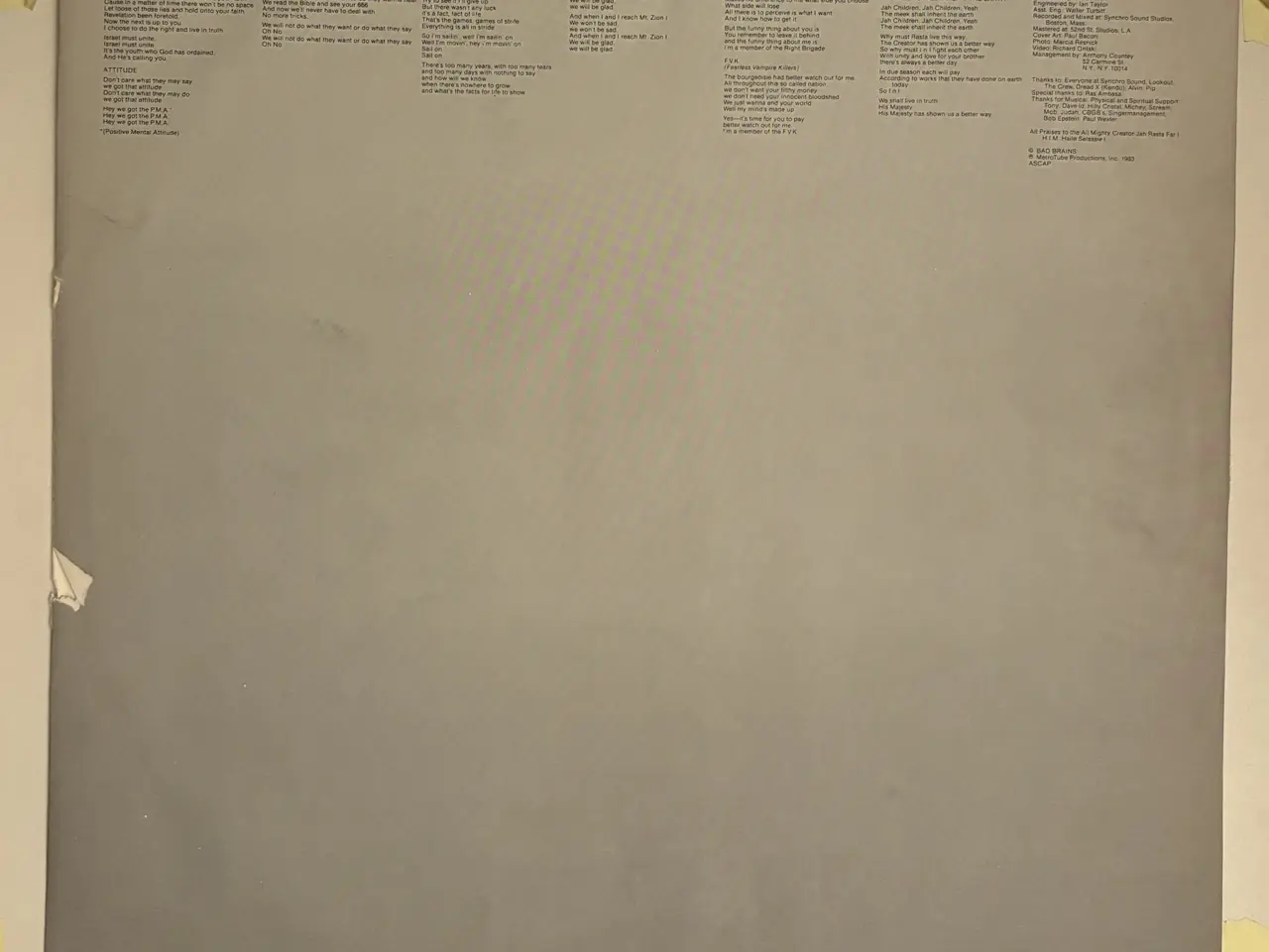 Billede 3 - Bad Brains – Rock For Light LP | Amigo (AMLP 2005)