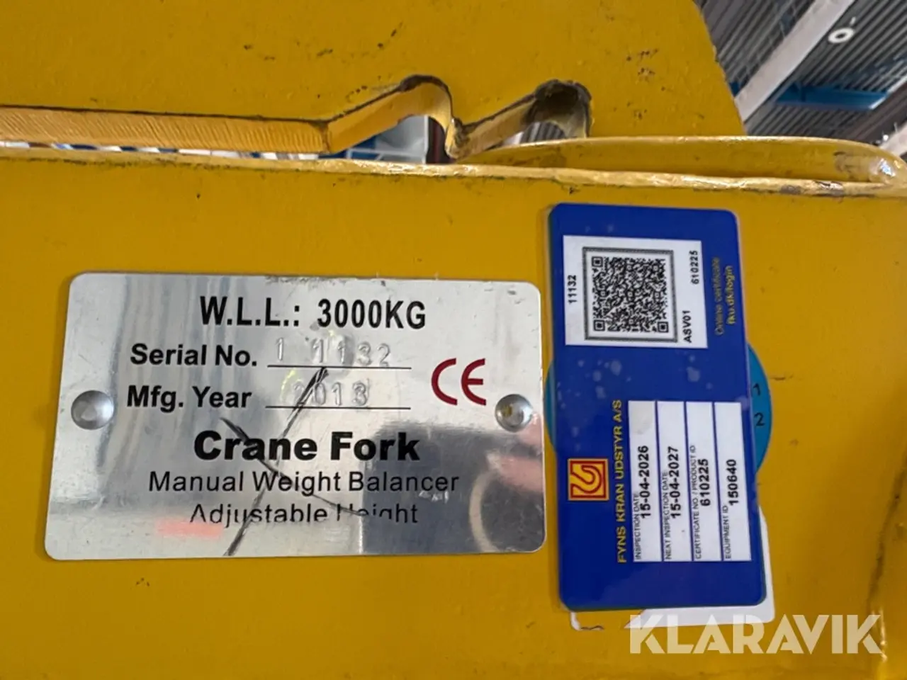 Billede 12 - Pallegafler til kran Crane fork - 3000kg