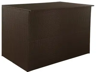 Udendørs opbevaringskasse 150x100x100 cm polyrattan brun