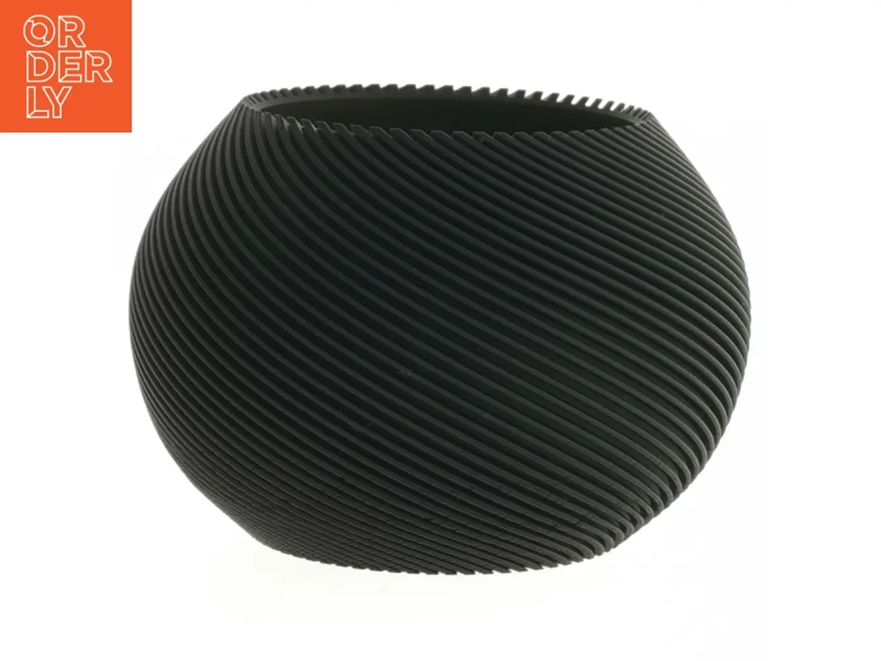 Billede 1 - Sort dekorativ vase (str. Ø. 13 cm)