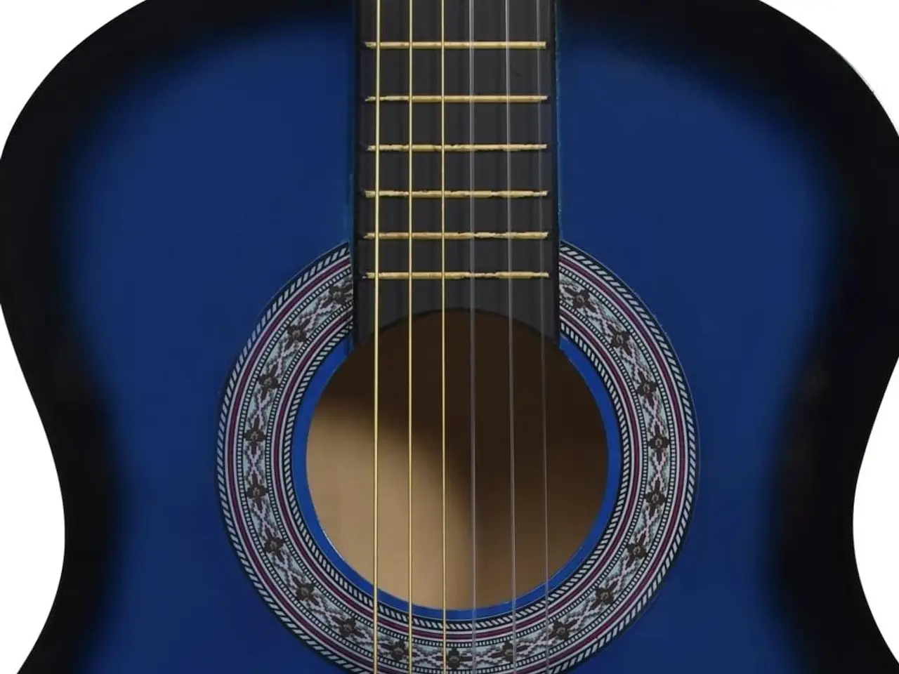 Billede 9 - Klassisk guitarsæt til begyndere 3/4 (36") - blå, 8 dele