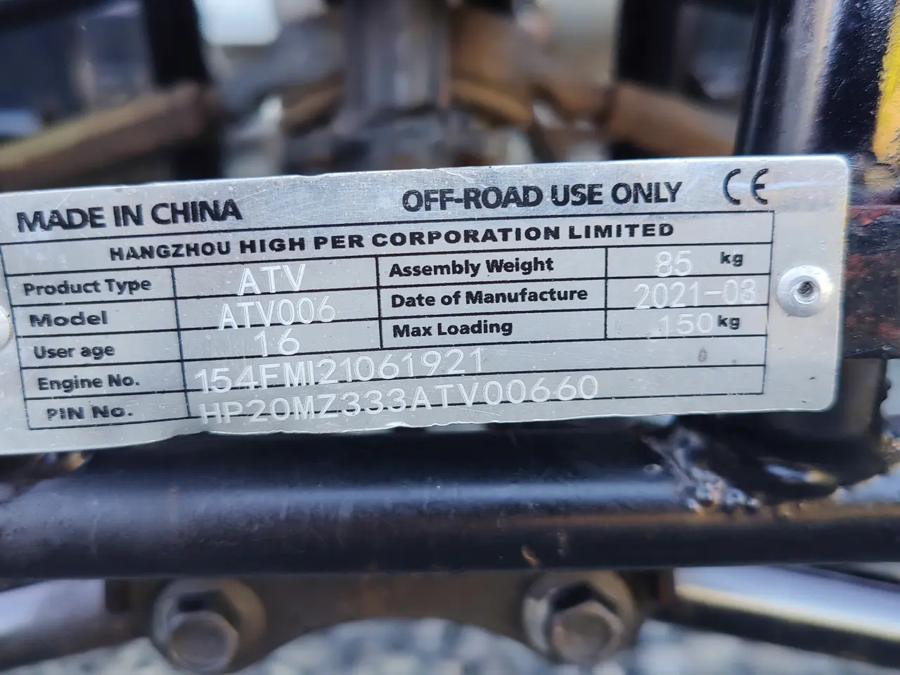 Billede 6 - 125ccm ATV 150 kg