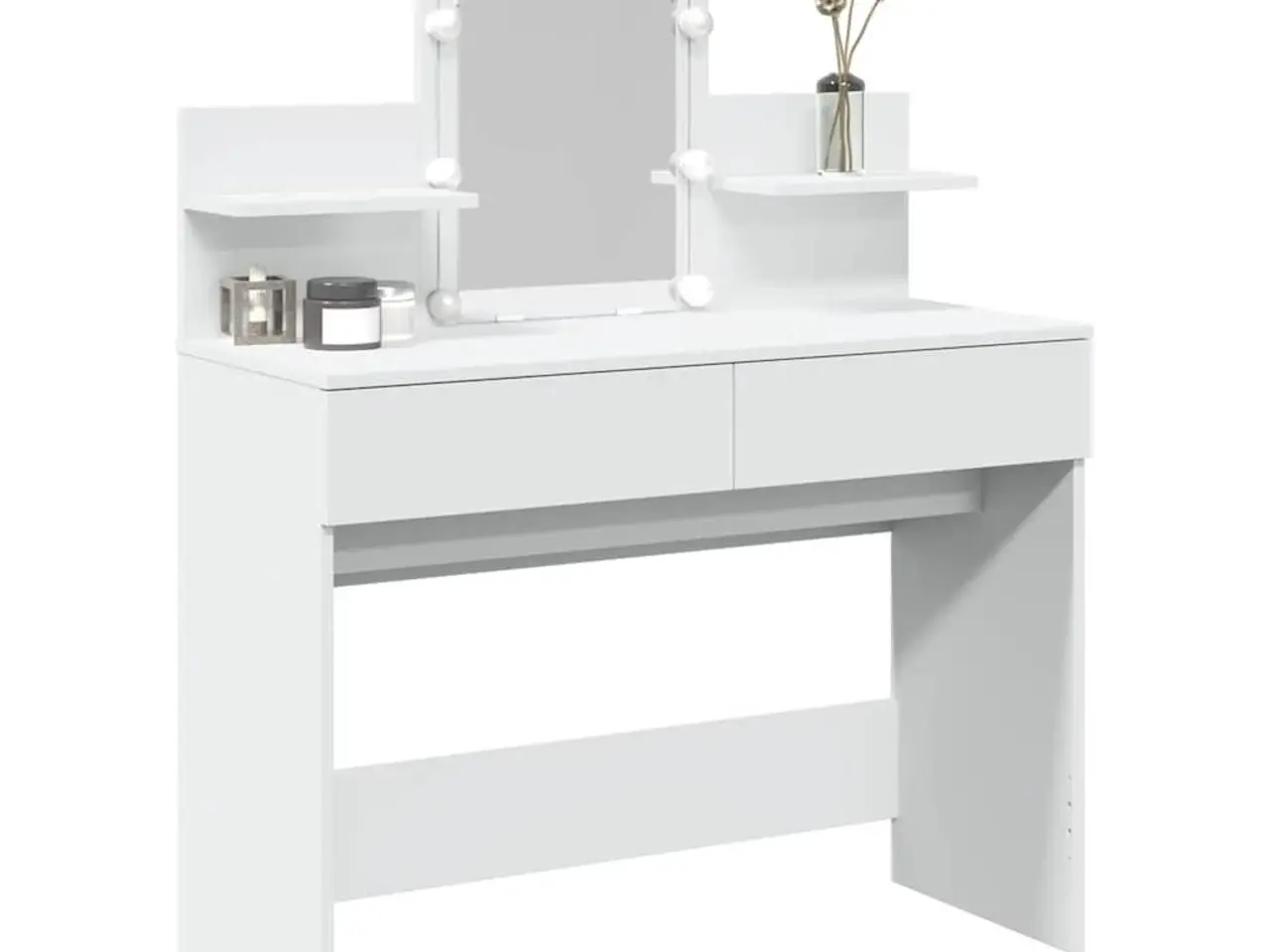 Billede 4 - Makeupbord med LED-lys 100x40x130 cm hvid