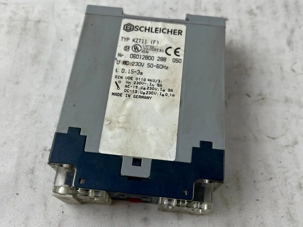 Billede 7 - Schleicher KZT11 Timer relæ 230VAC 0.15-3s Time