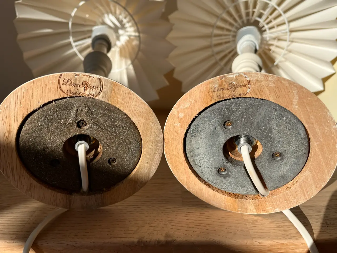 Billede 6 - 2 Lene Bjerre bordlamper med plisseskærm. H: 44 cm