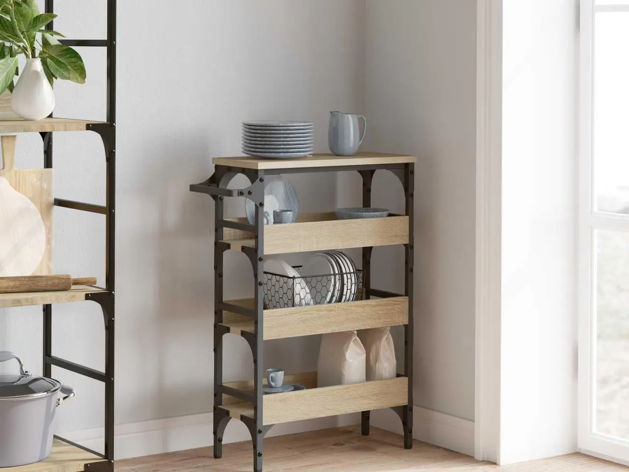 Billede 4 - Køkkenvogn i Sonoma eg 53 x 20 x 76 cm