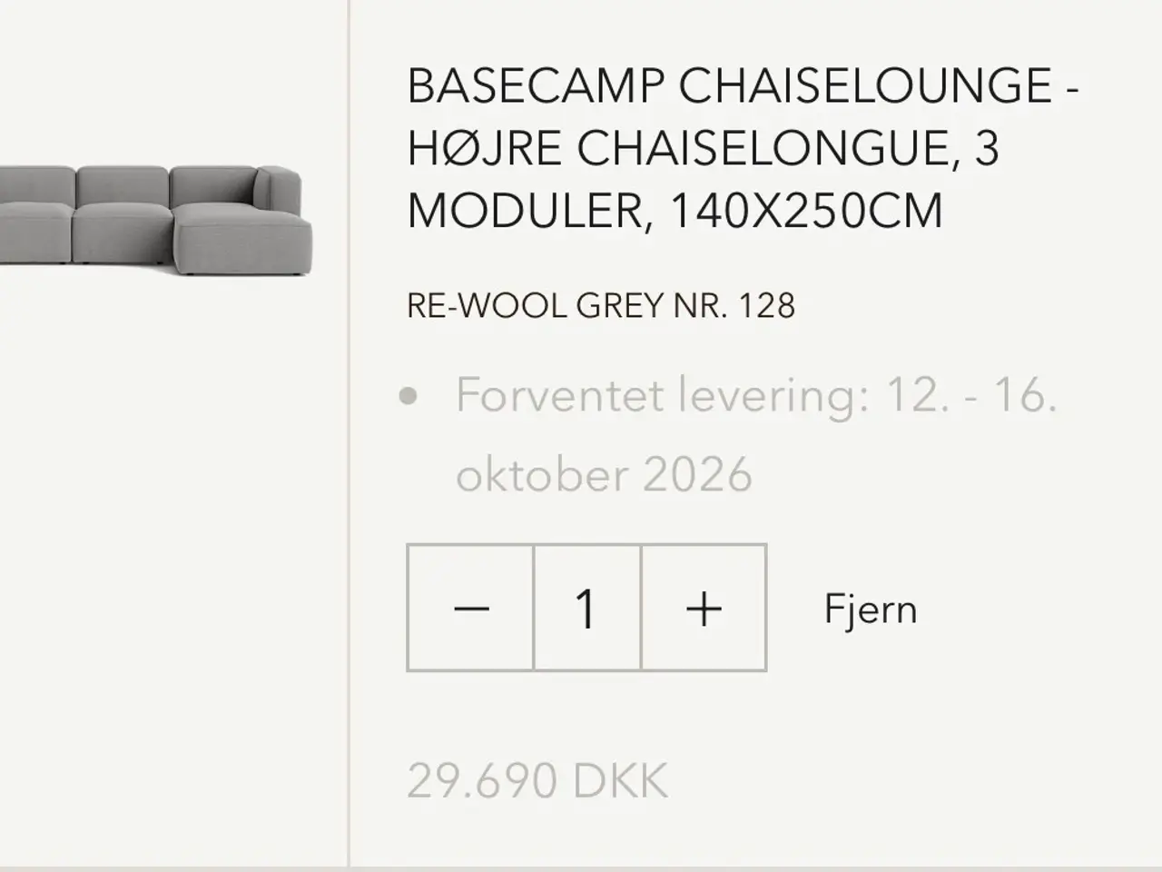 Billede 3 - Make Nordic BASECAMP Chaiselounge sofa