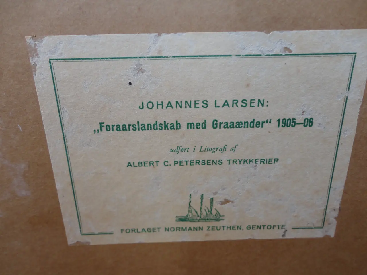 Billede 2 - Foraarslandskab med Graaænder - J.L.